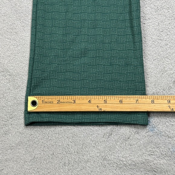 Betabrand Geometric Pattern Stretch Pants Women Size L Green Flared EUC! - Picture 6 of 9